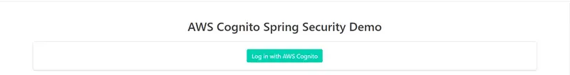 Amazon Cognito in Spring Boot Application Demo